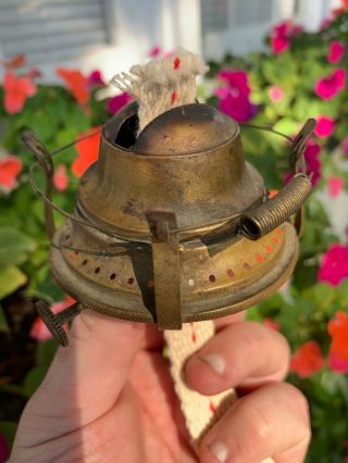 Fancy No.  2 Size Antique Kerosene Oil Lamp Safety Burner L@@k