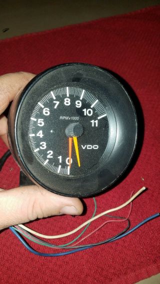 Vintage Vdo Tachometer Tach Gauge 3 Inch Rat Rod Patina [207]