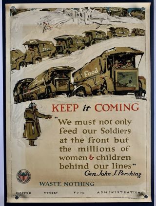 Keep It Coming Waste Nothing World War 1 Poster 