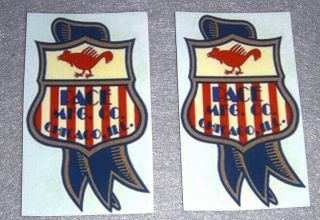 Pace Early Style Non Sticker Water Slide Restoration Slot Machine Decal Pair