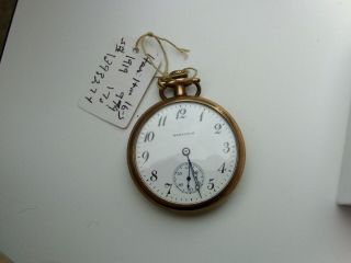 Pocket Watch Hamilton 16 - S,  974 17 Jewels As Running For Over 36 Hrs.