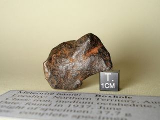 Meteorite Iron Boxhole,  Australia,  Complete Specimen 37,  7 G