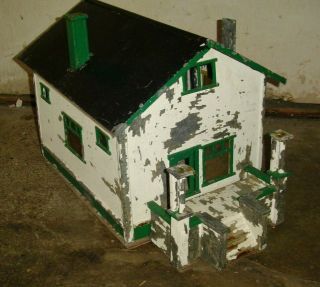 Vintage Metal Folk Art Doll House Toy Architecture Scale 1934 Savannah Ga.  Home