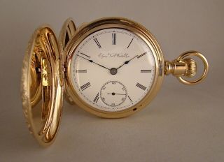 129 Years Old Elgin " Mixed " 14k Gold Filled Hunter Case 18s Great Pocket Watch