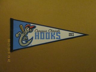Texas League Corpus Christi Hooks Vintage Circa 2013 Team Logo Baseball Pennant