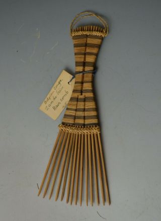 African Tribal Art Fine Vintage Zandi Comb Azande Congo
