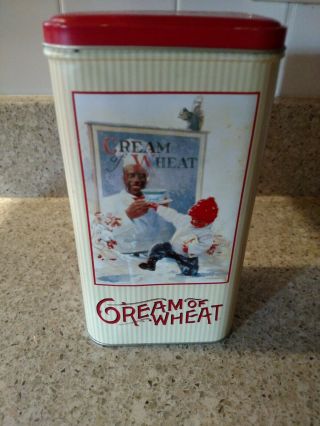 Vintage 1998 Nabisco Advertising Collector Cream Of Wheat Tin,  7.  5 " Tall