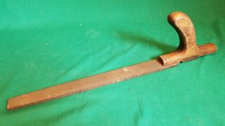 Antique Nicholson Delta Grobet Wooden File Handle Rasp Vintage Tool Woodworking
