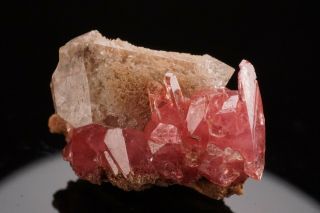 Unique Rhododchrosite & Quartz Crystal Santa Eulalia,  Mexico - Ex.  Robertson