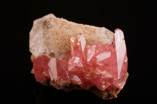 UNIQUE Rhododchrosite & Quartz Crystal SANTA EULALIA,  MEXICO - Ex.  Robertson 2