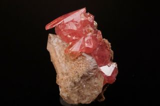UNIQUE Rhododchrosite & Quartz Crystal SANTA EULALIA,  MEXICO - Ex.  Robertson 3