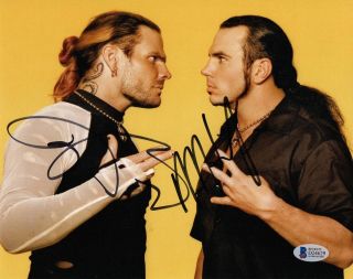 Wwe The Hardy Boyz Signed Auto 8x10 Photo Bas Beckett Matt Hardy Jeff Hardy