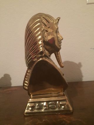 Ancient Egyptian Pharaoh King Tut Bust Mask Statue Tutankhamun Decor Figurine