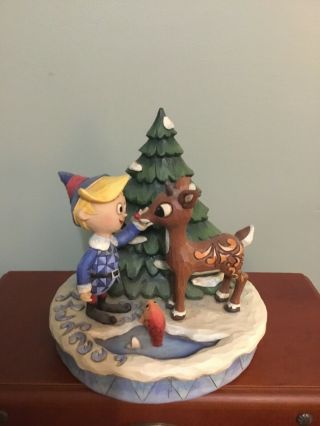 Jim Shore Christmas Figurine Rudolph & Hermy