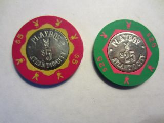 Atlantic City - Playboy $5 And $25 Chips