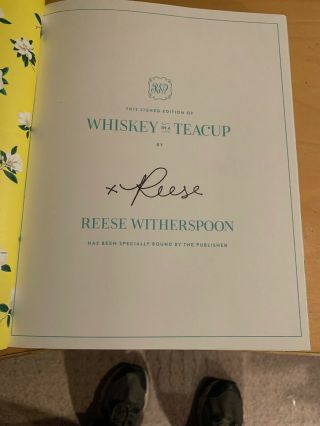 REESE WITHERSPOON signed WHISKEY in a TEA CUP 2018 Book WALK THE LINE 2