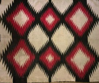 Vintage Native Navajo Indian Blanket Rug Ganado Woven Old Southwest 20s Antique