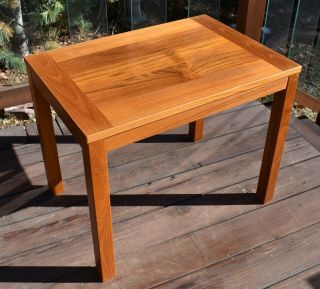 Vintage Trioh Danish Modern Mid Century Teak Wood Side End Table Denmark