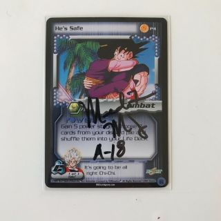 Dragon Ball Z Trading Card Signed Meredith Mccoy,  Voice Of Android 18 Tcg Promo