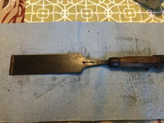 Vintage Antique W.  Butcher 2 " Chisel With Wood Handle Woodworking Tool