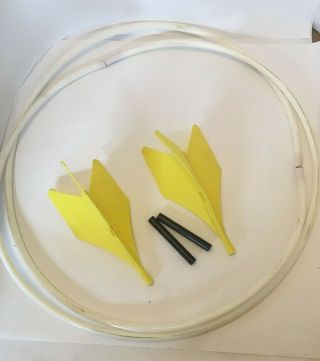 Vintage Lawn Game 2 Yellow Fins Only With Rings Not For Play 60s