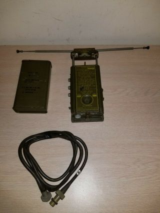 Vintage Survival Military Radio Transceiver Type Rt - 159b Vhf / Uhf With Battery