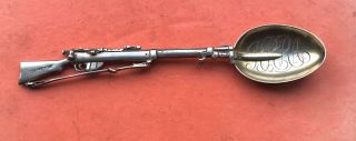 Vintage Antique Silver Rifle Spoon 1902