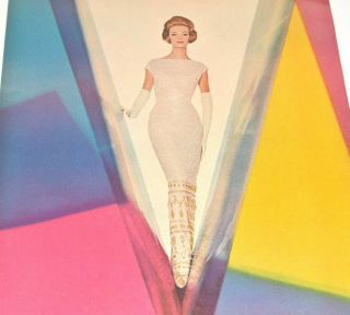 Modess Vee - Form Vintage Print Ad 1962 Anatomically Shaped Fashion Dress Mcm