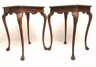 Antique End Side Table French Provincial Hand Carved Nightstands French Claw 2