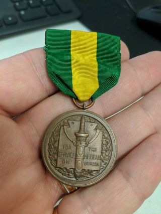 Pre - Wwi Us Army Mexican Border Medal 36,  803 Split Wrap Broach