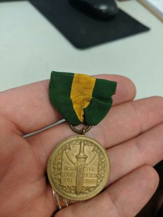 Pre - Wwi Us Army Mexican Border Medal 14723 E.  C.  Heckman Avis,  Pa Wrap Broach