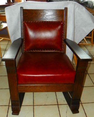 Quartersawn Oak Mission Rocker / Rocking Chair (r240)