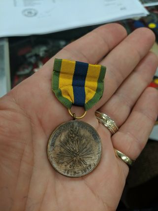 Pre - Wwi Us Army Mexican Service Medal 14721 Numbered Wrap Broach