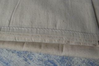 French Vintage Linen Textile Unbleached Cotton 98x76 " J45