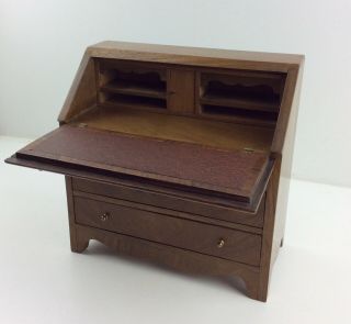 Antique Miniature Wooden Bureau 