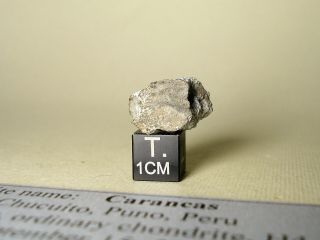 Meteorite Carancas,  Chondrite H4 - 5,  Fresh Crusted Fragment 4,  10 G,  Crater Maker