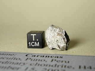 meteorite Carancas,  chondrite H4 - 5,  fresh crusted fragment 4,  10 g,  crater maker 2