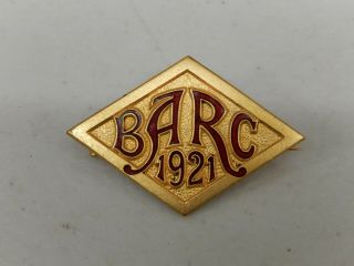 Vintage Barc Brooklands Automobile Racing Club 1921 Guest Badge Emblem
