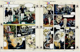 Marvel Graphic Novel 12 Dazzler The Movie Pgs 20 & 21 Color Guide Art