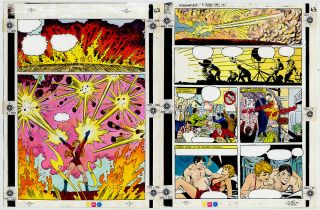 Marvel Graphic Novel 12 Dazzler The Movie Pgs 62 & 63 Color Guide Art