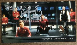 William Shatner Deforest Kelley James Doohan Signed Sports Card Star Trek Vi Tos
