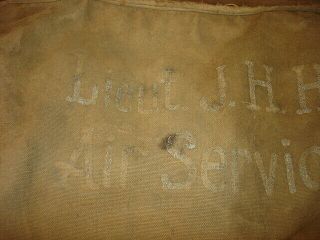 WWI ID ' D AIR SERVICE OFFICER ' S BEDDING ROLL WITH PILLOW AND PAD,  LT.  J H HOLMES 3