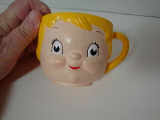 Vintage Dolly Dingle Soup Mug Cup Campbells Kids Plastic Face