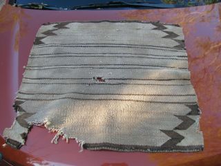 Vtg Navajo Saddle Blanket Rug Native American Indian Weaving Small 30 " X31 "