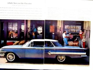 1960 Chevrolet Impala 4 Door Sports Coupe Print Ad 8.  5 X 11 "