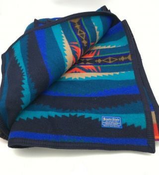 Beaver State Pendleton Woolen Mills Robes And Shawls Vintage Blanket 78x63