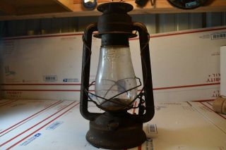 Vintage Antique Dietz No 2 Blizzard 15 " Kerosene Oil Lantern Ny Usa Clear Globe