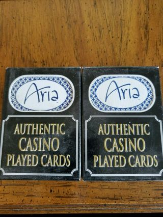 2 Decks Aria Casino Las Vegas Playing Cards.
