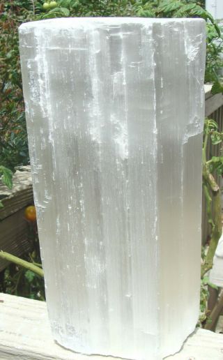 Selenite Log - X - Large - 15 Pounds 3 Ounces - 11 Inches Tall - -