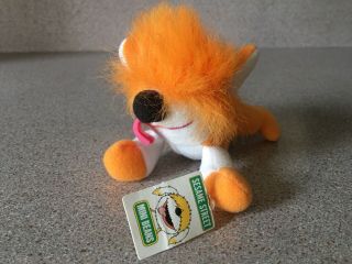 Euc Sesame Street Barkley Dog Mini Beans Kelloggs Plush Doll Toy 1999 W/ Tags